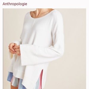 Anthropologie Tie Back Sweater, bell sleeve size S